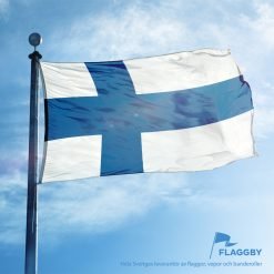 Finlands flagga till flaggstång i slitstarkt material