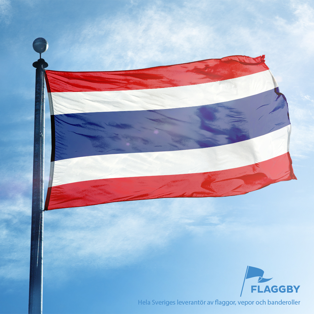 Thailands flagga till flaggstång med tydlig design och hög kvalitet