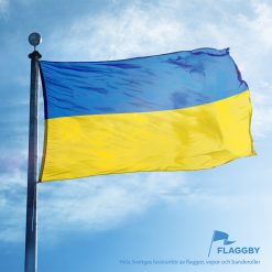 Ukrainas flagga till flaggstång med tydliga färger och hög kvalitet