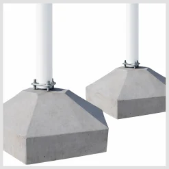 Betongfundament för flaggstång med stabil och säker montering